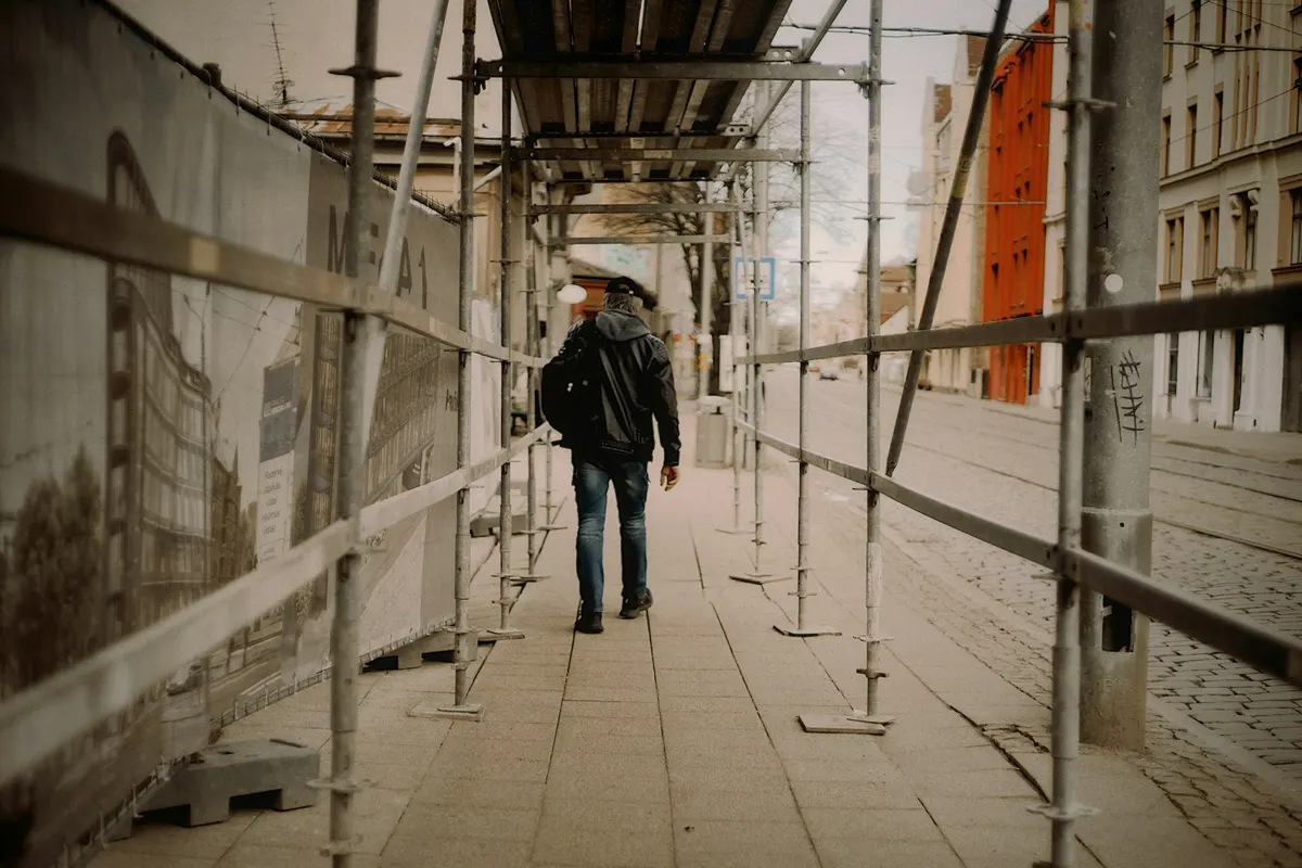 Professional contractor worksite shown without identifiable people